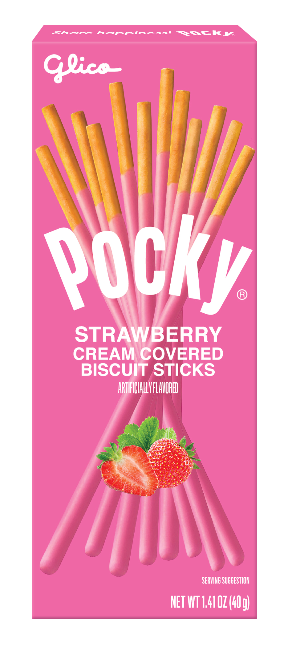 Pocky Strawberry 1.41oz | Ezaki Glico USA Corporation